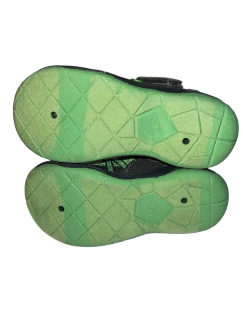 New w/ Tags Children's Sz 12 Gray Lime Green Fisherman Bumper Toe Sandals Shoes